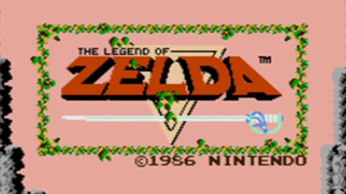 The title card for 1986's original Nintendo game of The Legend of Zelda.