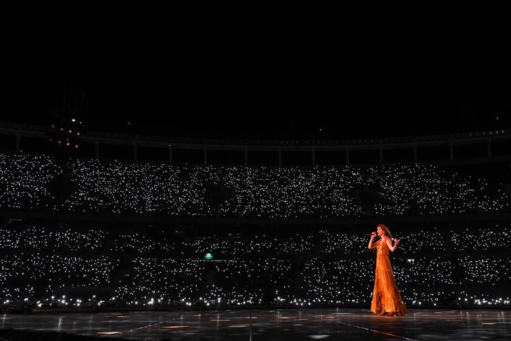 Taylor Swift, seen at the Buenos Aires concert Thursday, has been performing in sold-out stadium shows since launching her tour earlier this year.
