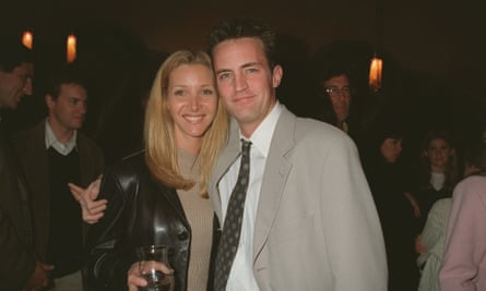 Lisa Kudrow and Matthew Perry at the premier of Fools Rush In on 10 February 1997.