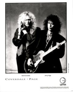 COVERDALE PAGE Album Reissued In Japan On Transparent Blue Vinyl For 30th Anniversary