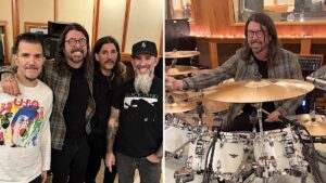 Dave Grohl Visits Anthrax, Plays "Scentless Apprentice"
