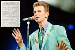 David Bowie handwritten lyrics could top $100K at auction