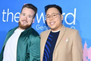 Zeke Smith (left) and Nico Santos were married Nov. 4 in the California desert city of Palm Springs.