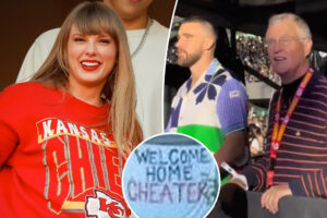 Taylor Swift's dad called 'traitorous' for wearing Chiefs gear