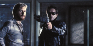 James Cameron and Arnold Schwarzenegger Filming The Terminator (1984)