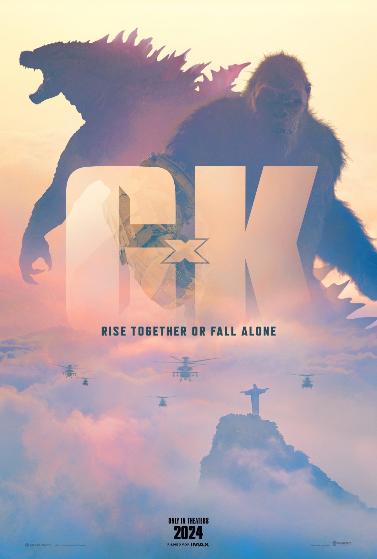 Godzilla and Kong on The New Empire poster