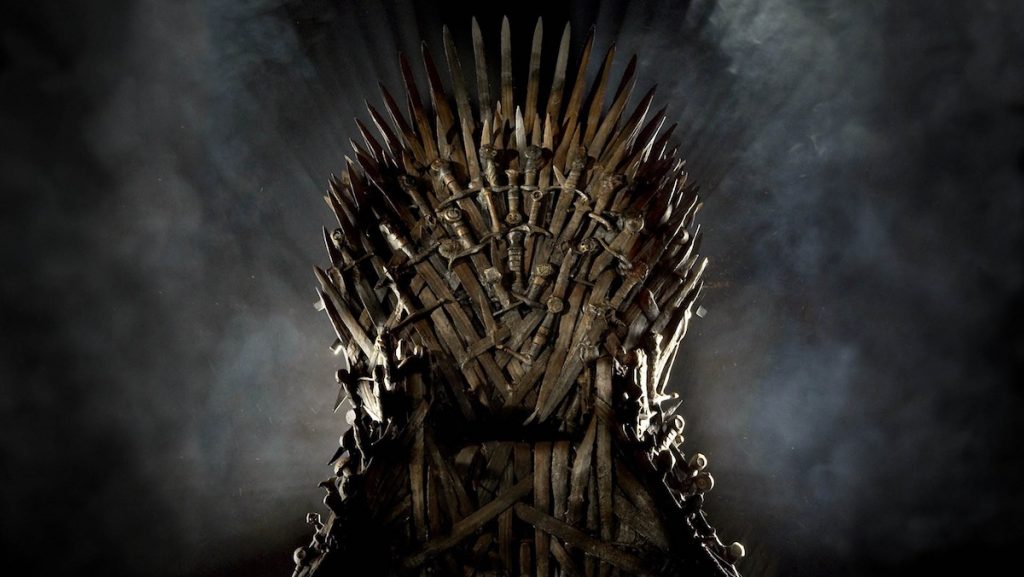 The iron throne from HBO's Game of Thrones