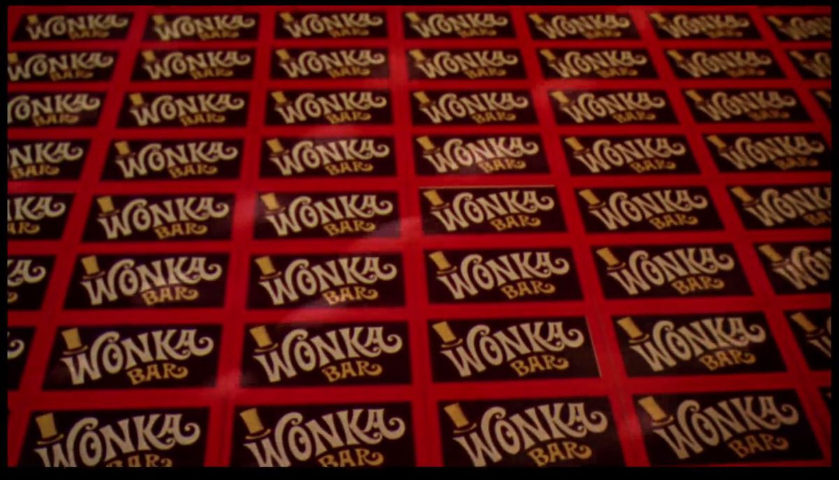 A whole layout of Wonka bars
