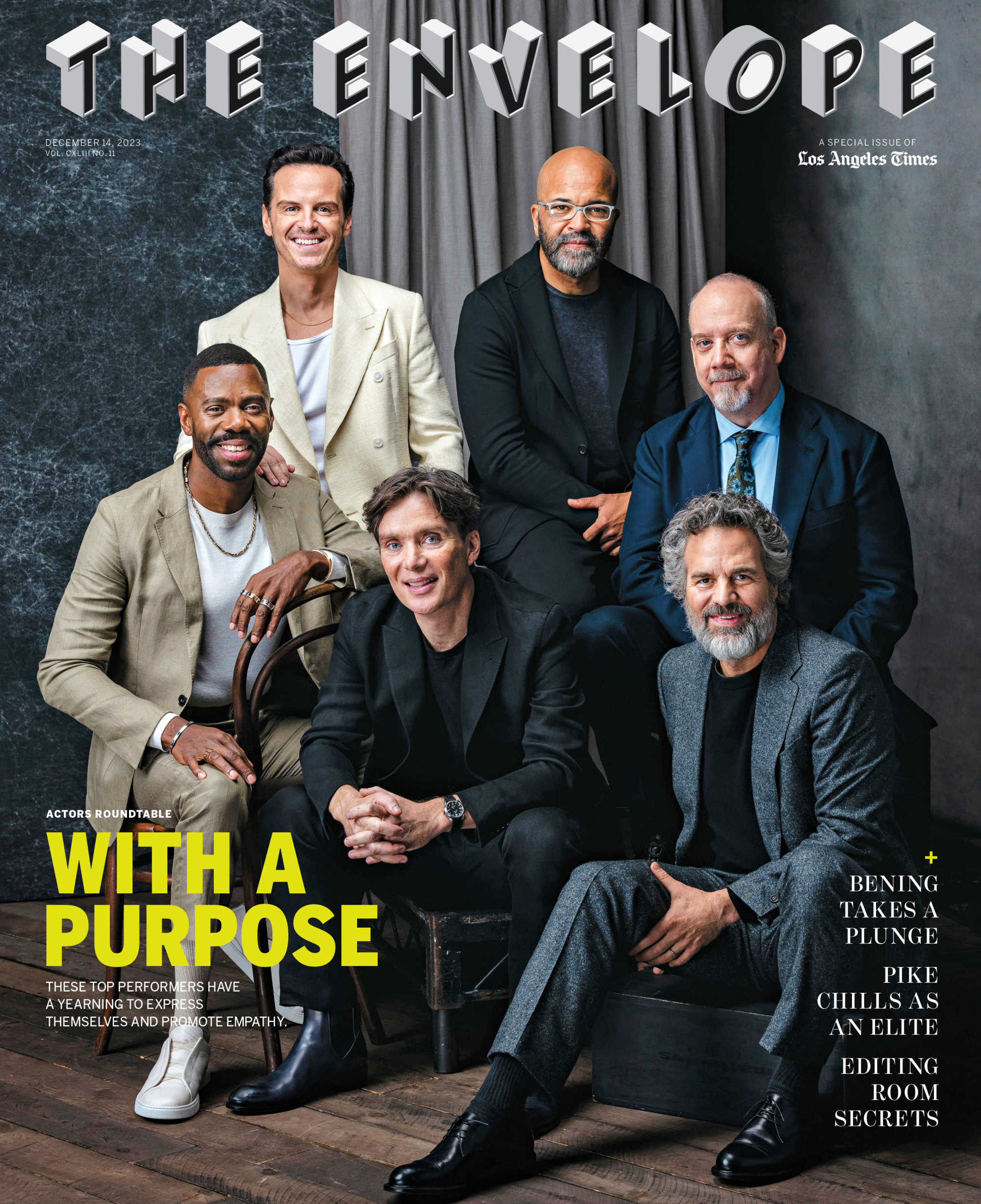 Actors Roundtable Cover with Andrew Scott, Colman Domingo, Cillian Murphy, Jeffery Wright, Paul Giamatti, and Mark Ruffalo