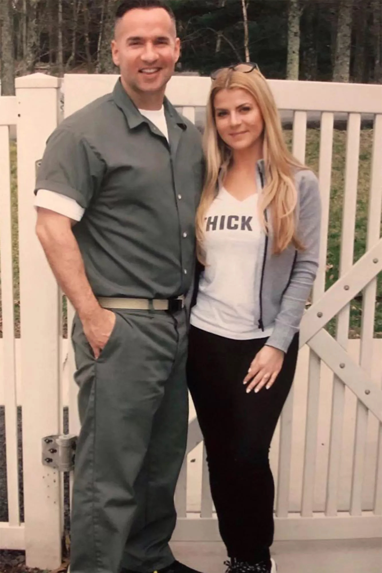 Mike married Lauren Sorrentino just before heading to prison