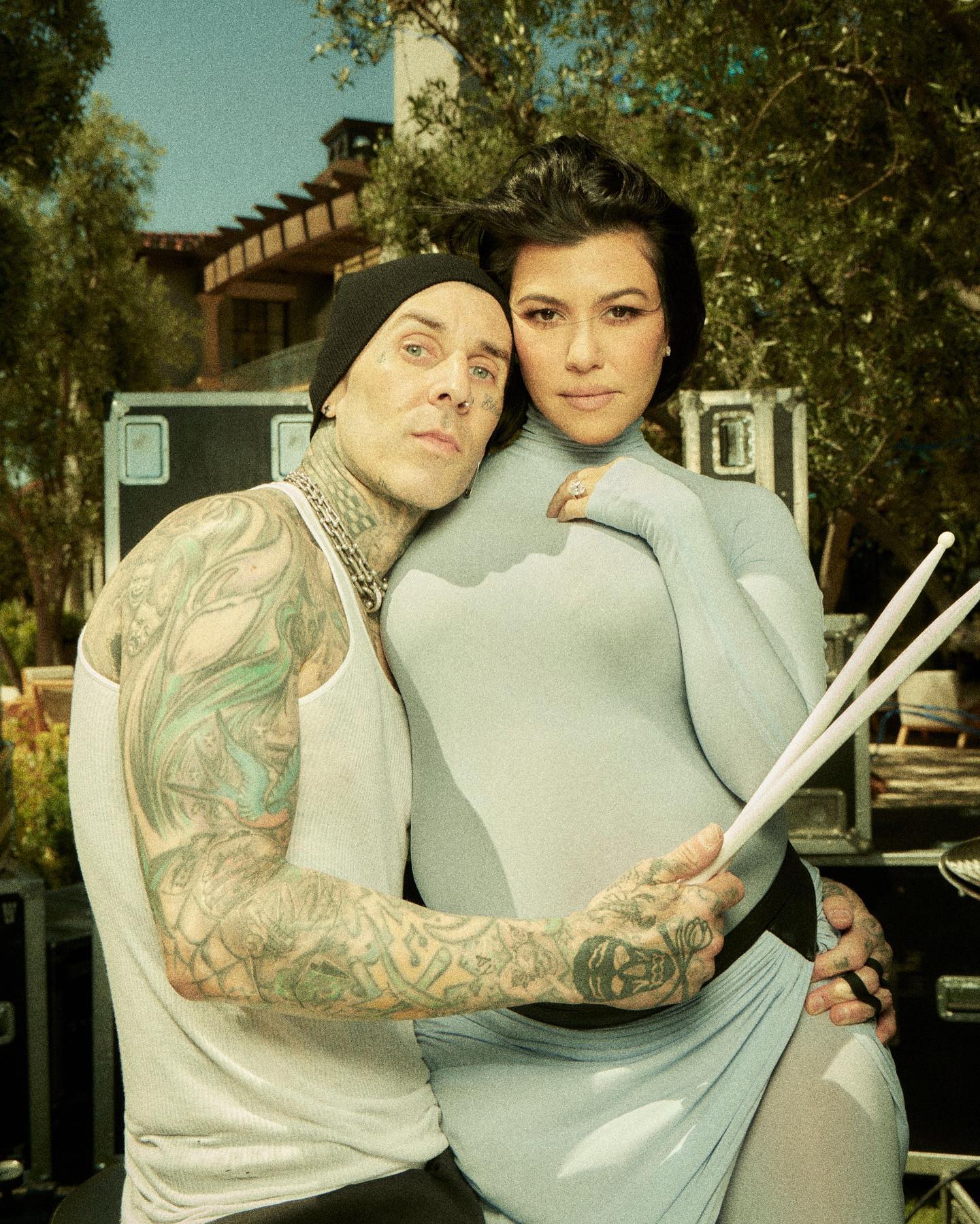 Kourtney has been lying low at home since welcoming her son, Rocky Thirteen, with her husband, Travis Barker, last month