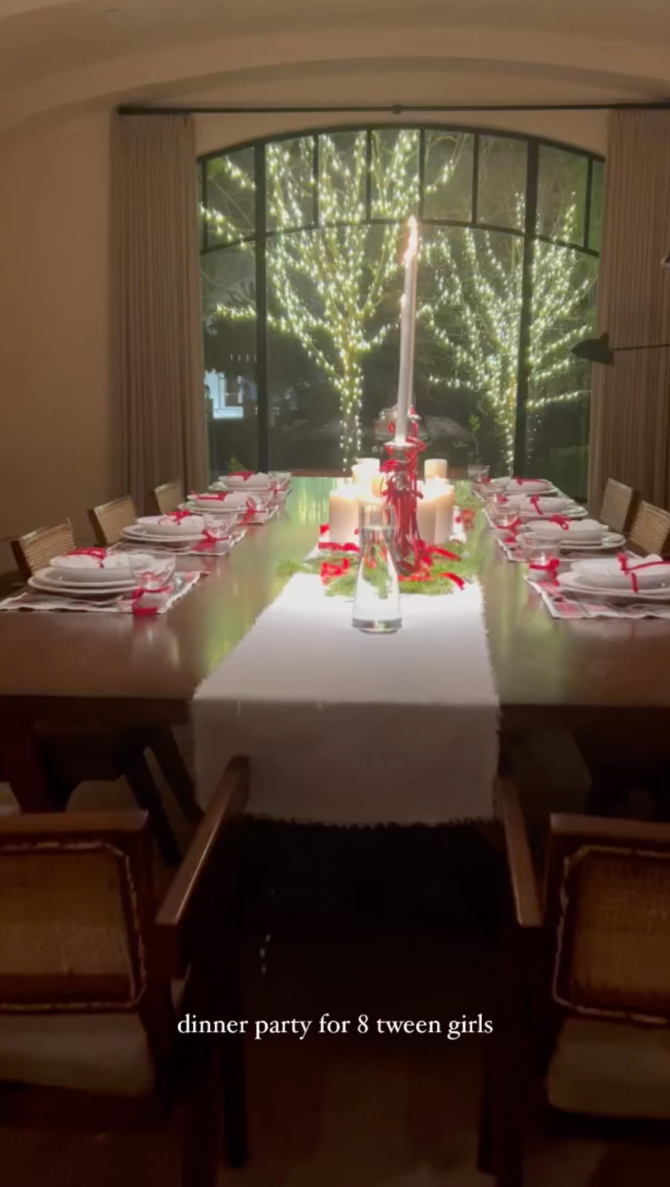 She also hosted a festive dinner for her daughter Penelope and her friends