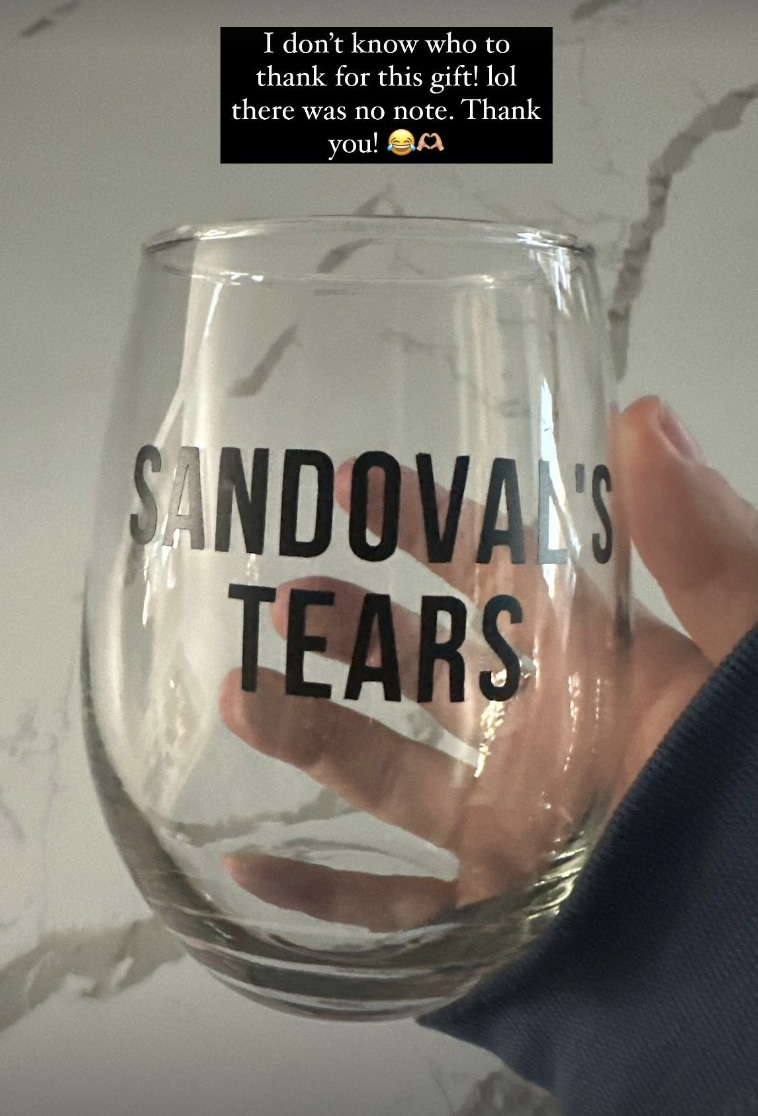 The Teen Mom star revealed she received a mug that read 'Sandoval's Tears'