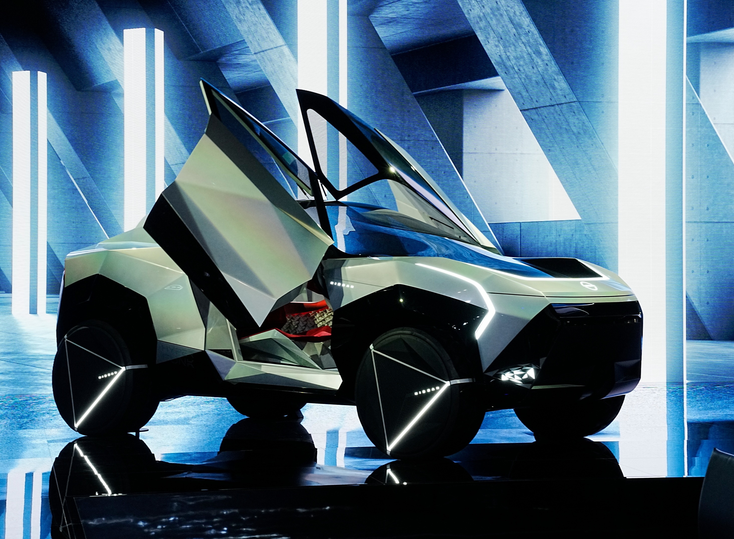 The SUV also has ­butterfly doors that swing up to open
