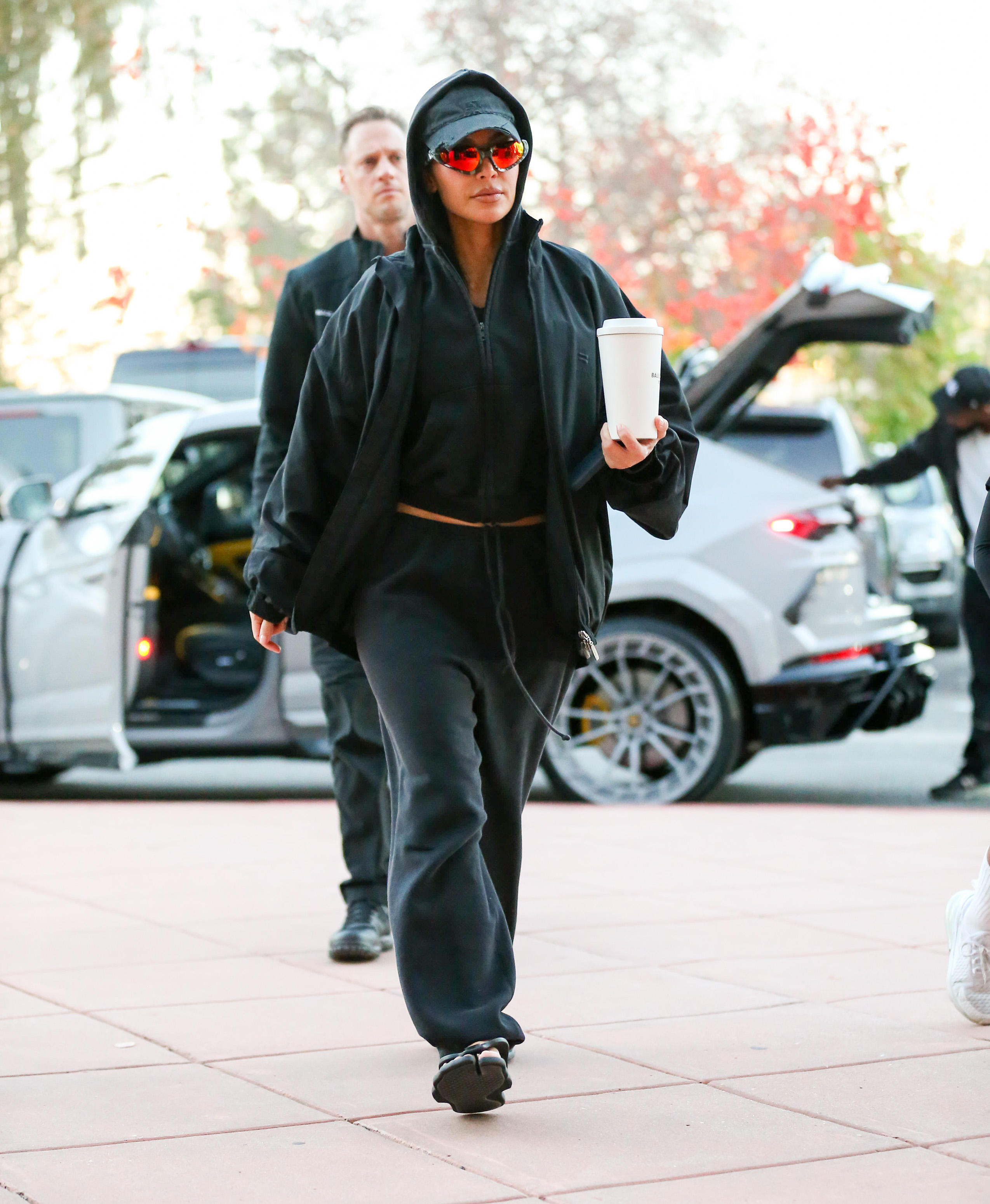 Kim is spotted many times while running errands and attending events, however, she rarely flips off cameras.