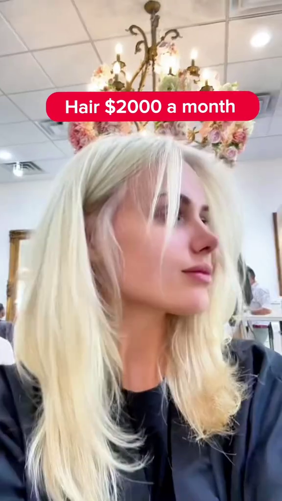 The influencer also spent $2k on touching up her roots