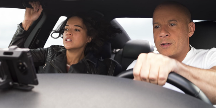 Vin Diesel and Michelle Rodriguez in Fast & Furious 9 (2021)