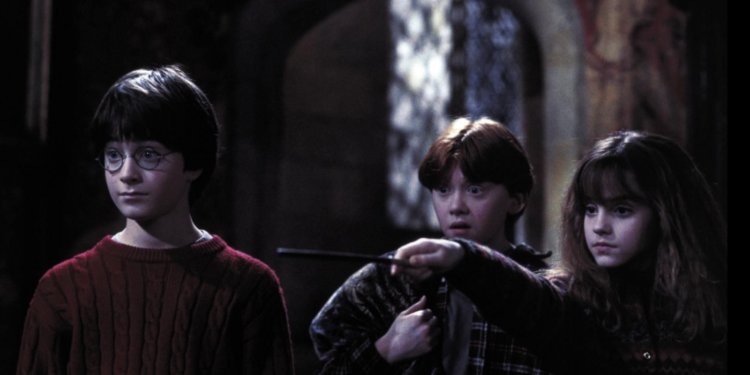  Rupert Grint, Daniel Radcliffe, and Emma Watson in Harry Potter and the Philosopher's Stone (2001)