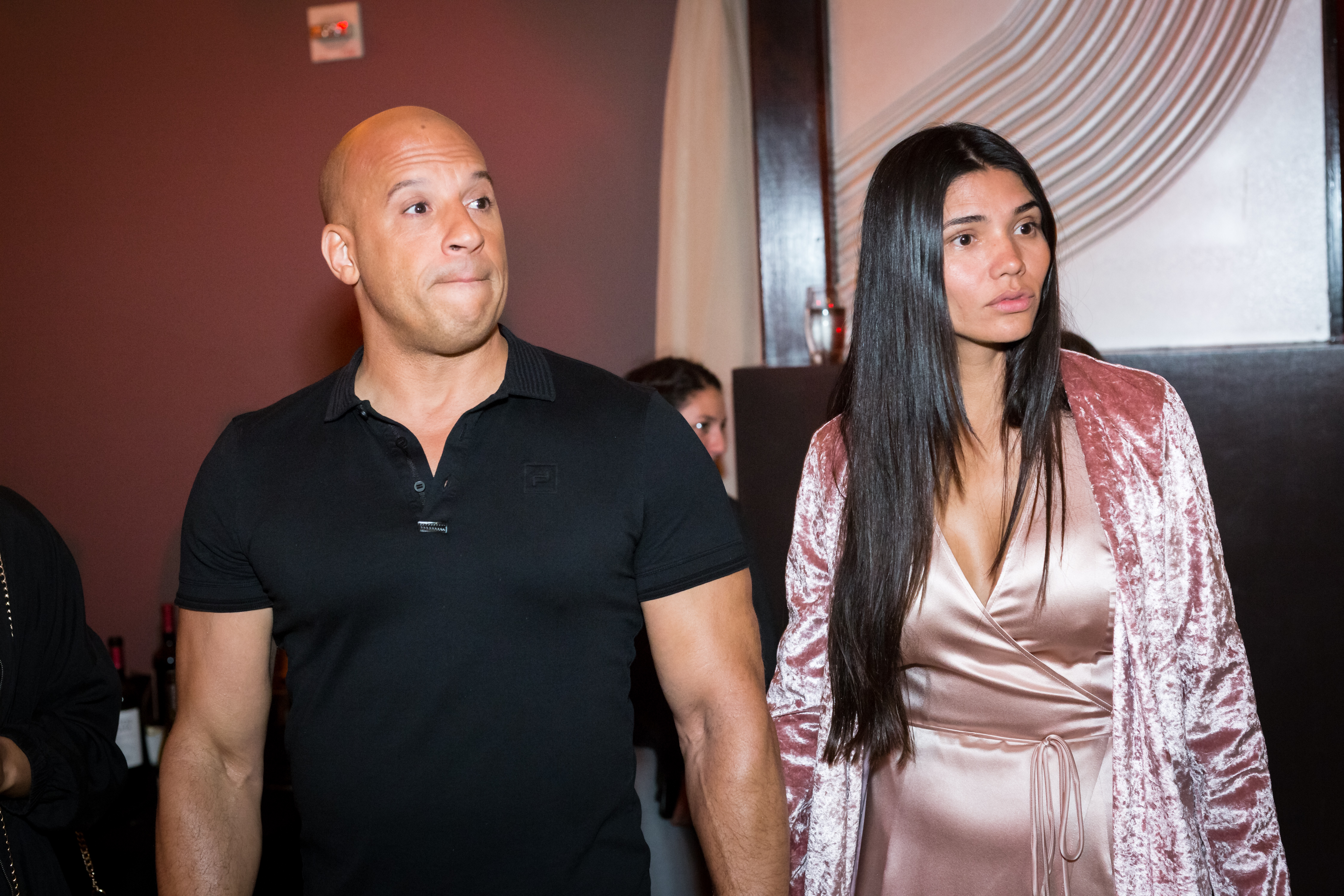 Vin Diesel and his partner Paloma Jiménez pictured together at the 2017 Latino Media Awards
