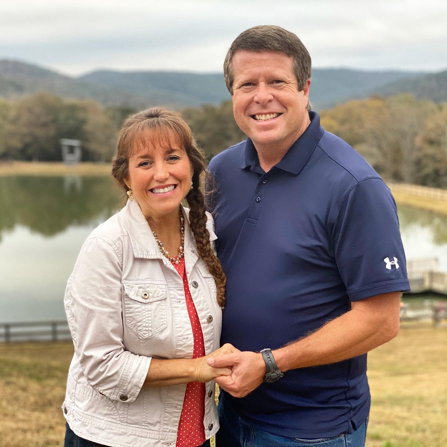 Michelle and Jim Bob  Duggar posed for a photo together