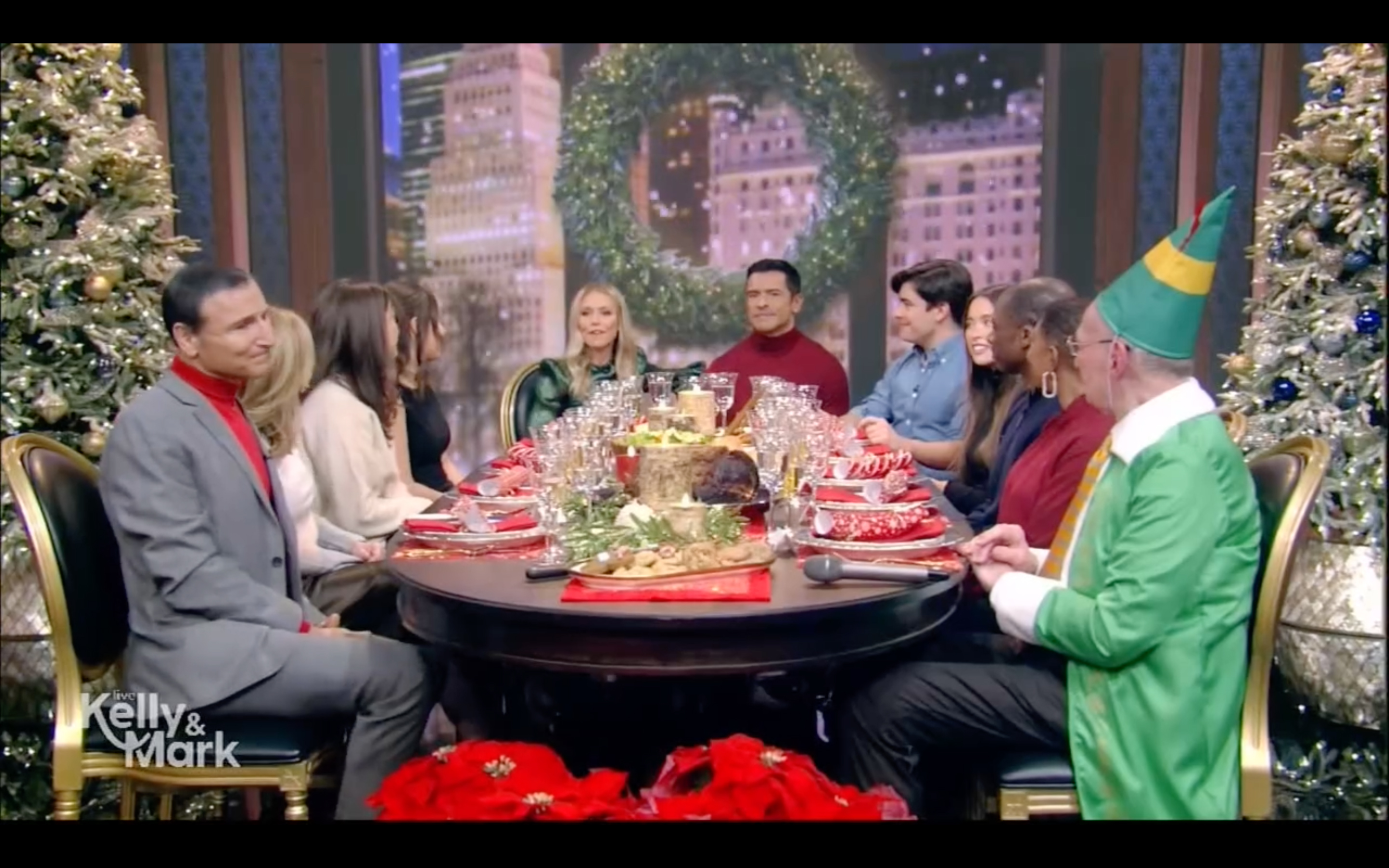 The hosts also didn't have any celebrity guests on the show and instead had their family and the producers' families