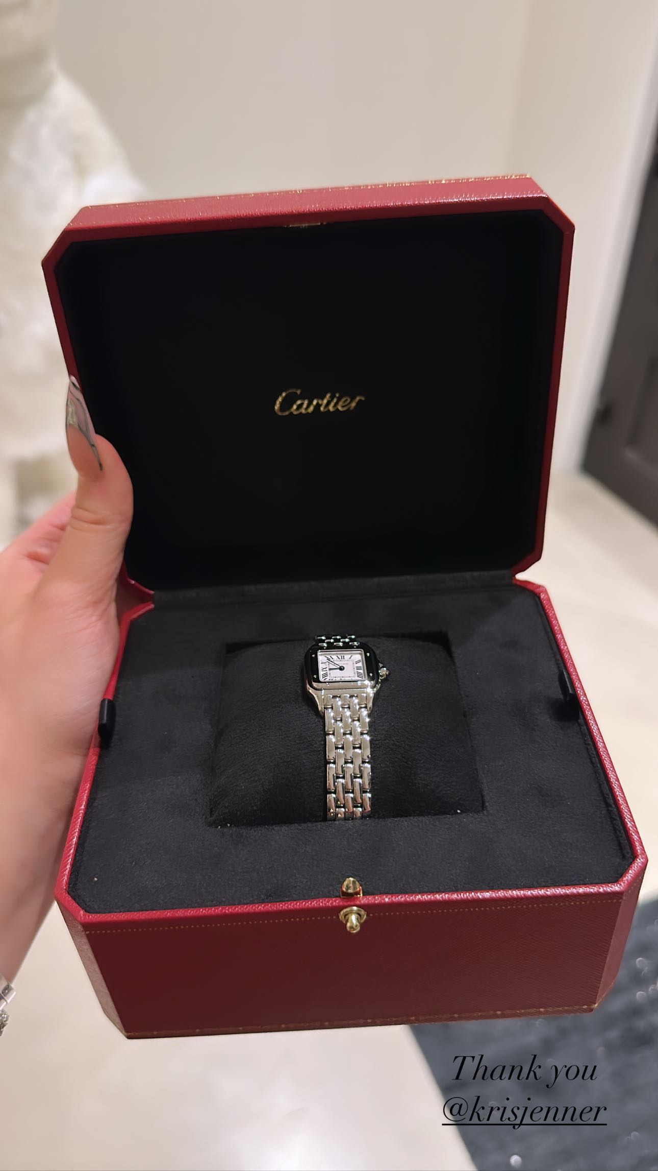 Alabama even received a Cartier watch from Kris Jenner