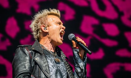 New wave perfection … Billy Idol at 2023’s Glastonbury