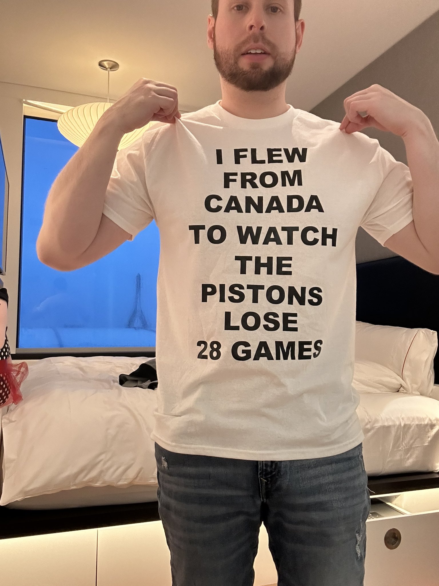 YouTuber named 'TroyDan' trolled the Pistons with his shirt