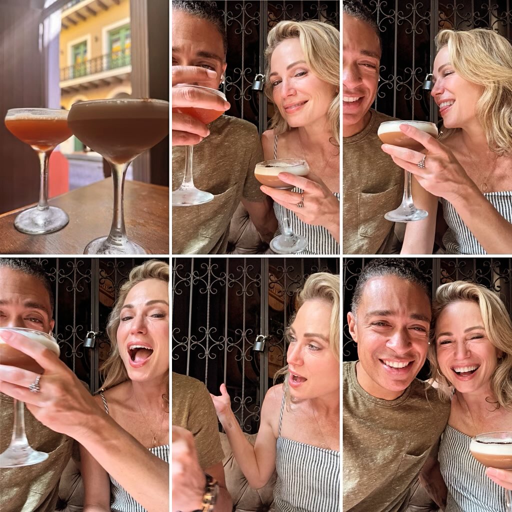 The couple sipped cocktails as they enjoyed a little alone time
