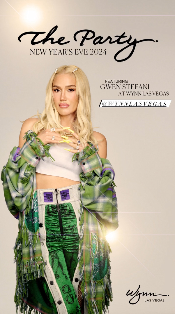 Gwen recently posted a new promotional picture for her NYE event