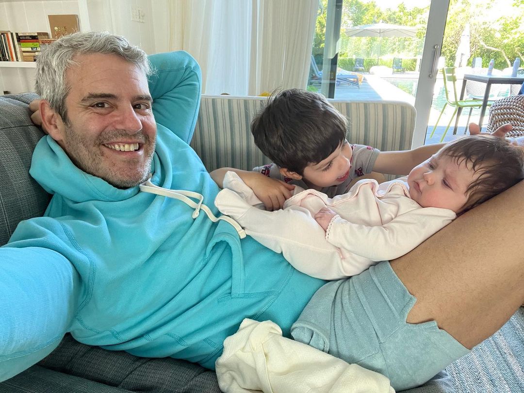 Andy Cohen and his children, Benjamin and Lucy