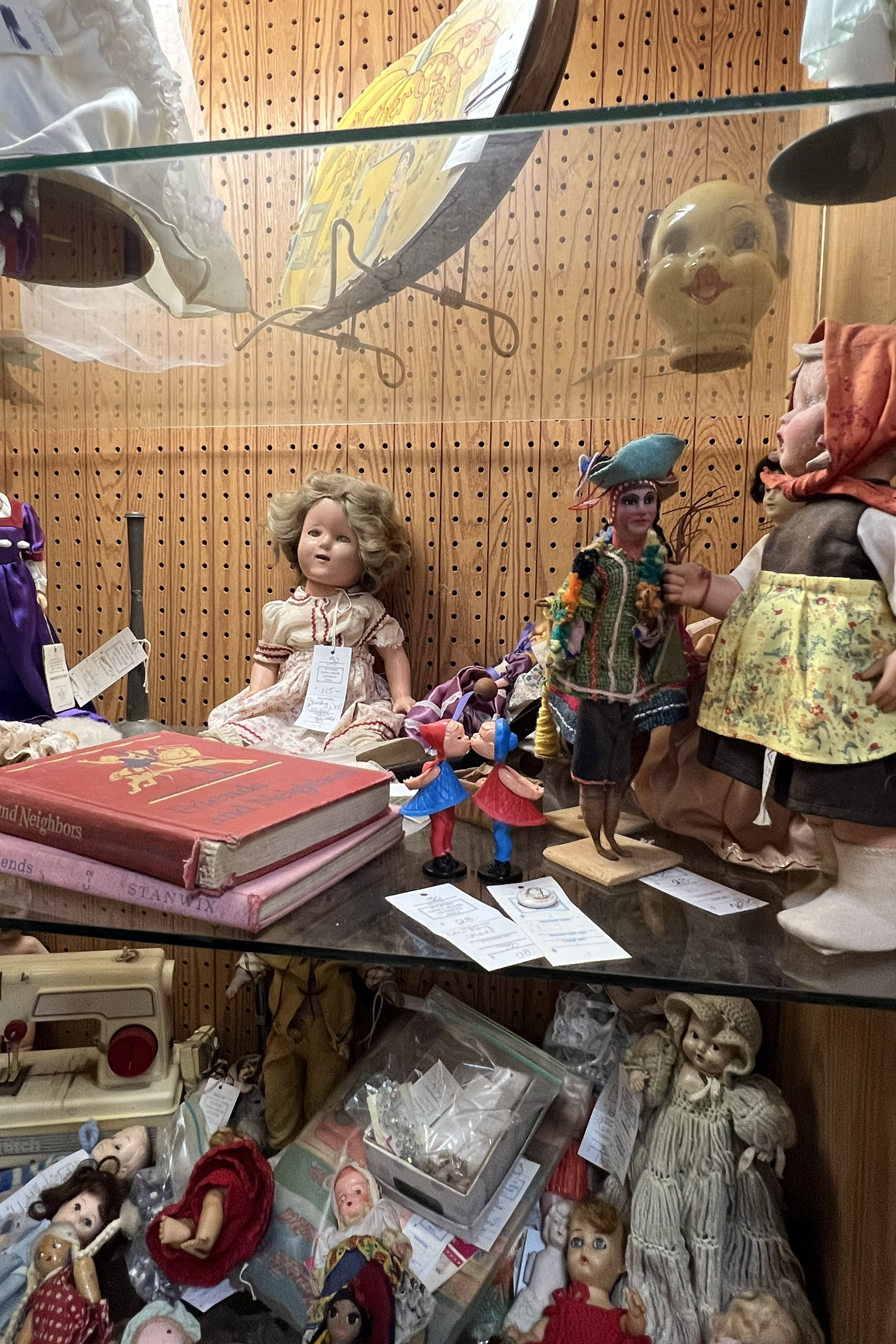 One section of the store is dedicated to creepy dolls