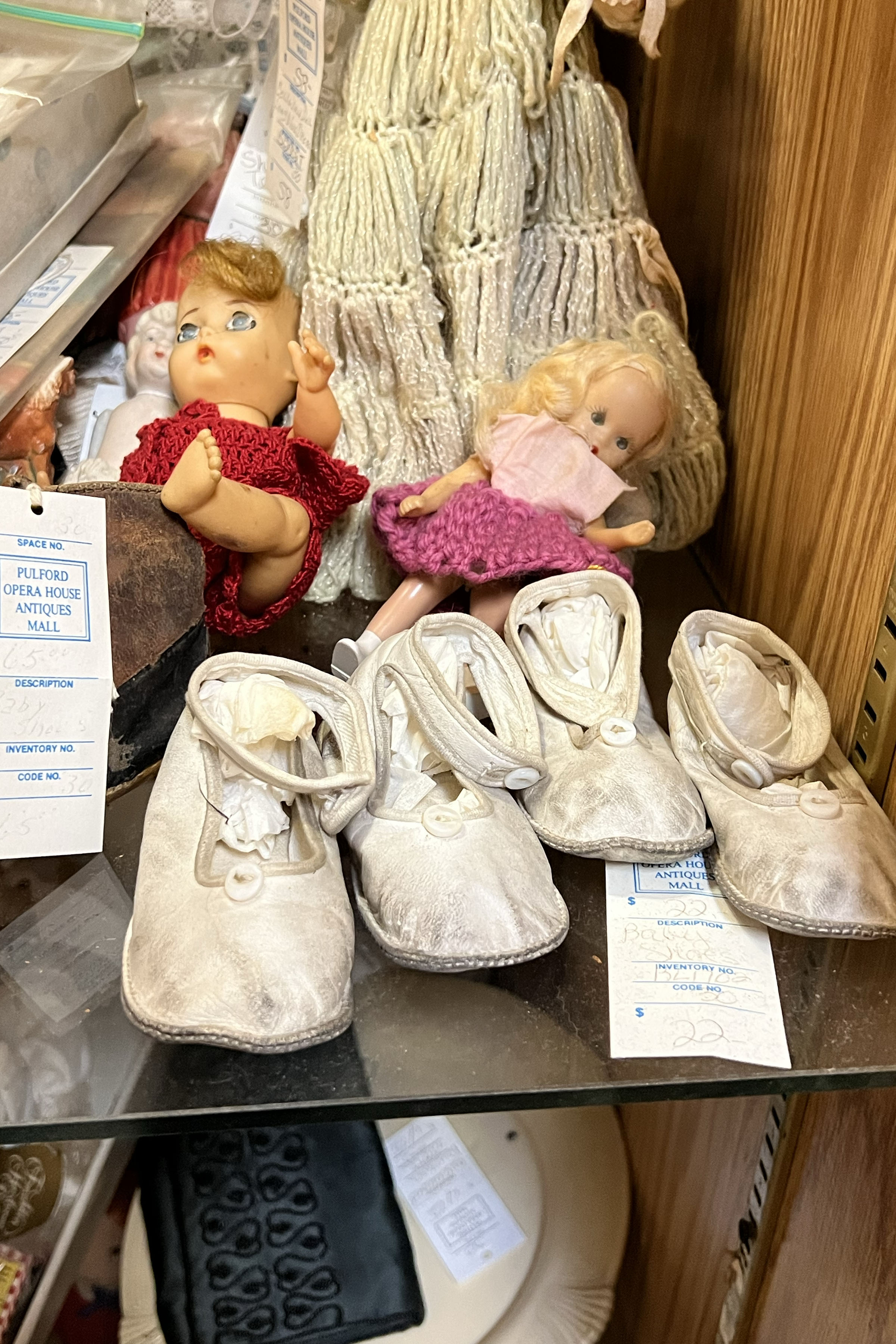 Frank is also selling baby shoes for $22