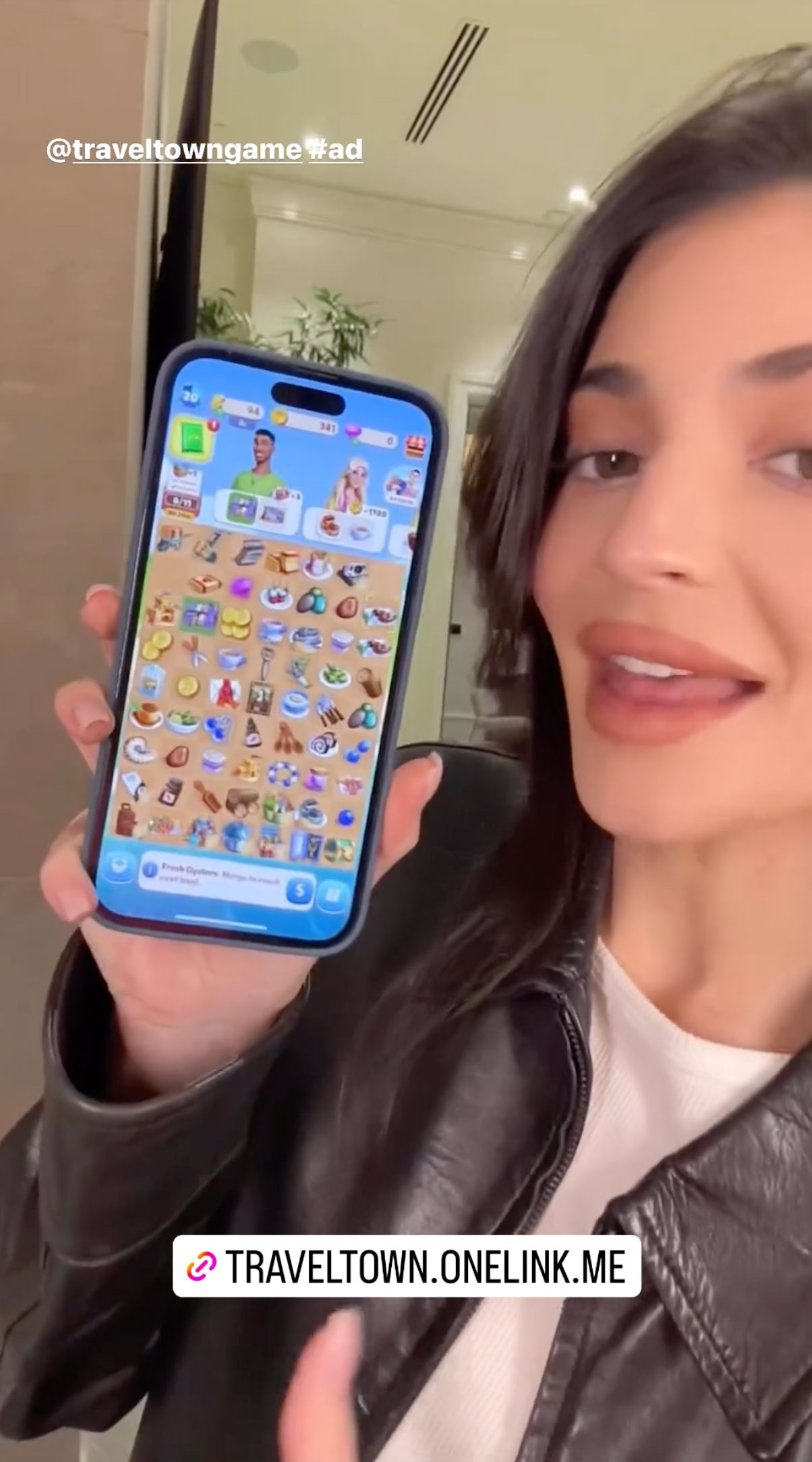 Kylie was advertising a game on her social media