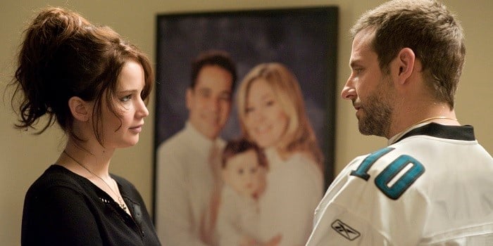 Bradley Cooper and Jennifer Lawrence in Silver Linings Playbook