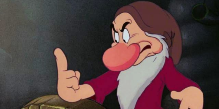 Grumpy in Snow White and the Seven Dwarfs