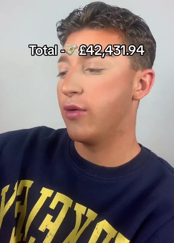 In total, he earned over £42,000 for the year