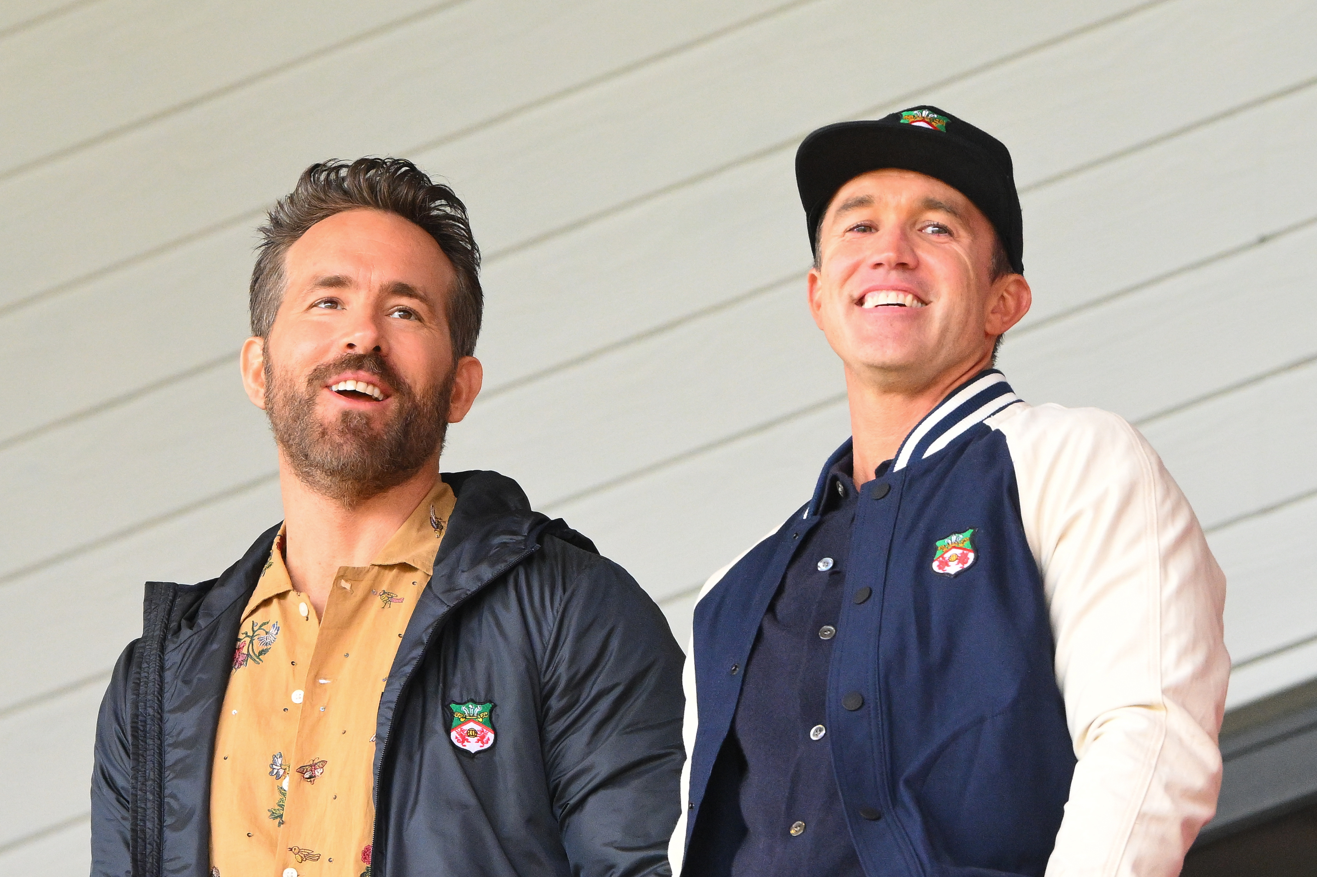Rob pictured with actor Ryan Reynolds at an event in April 2023