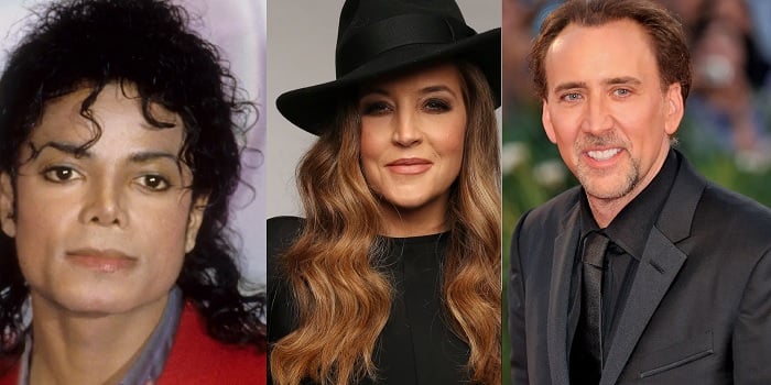 Michael Jackson, Lisa Marie Presley, and Nicolas Cage