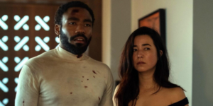 Donald Glover and Maya Erskine in Mr. & Mrs. Smith (2024)