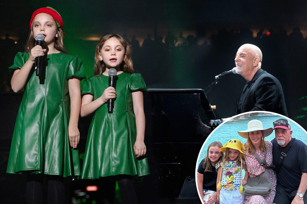 Billy Joel performs with young daughters at Madison Square Garden