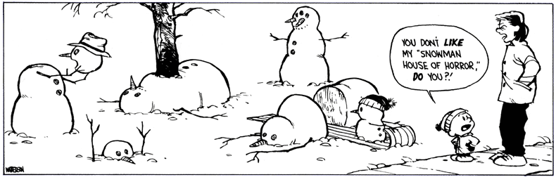 Calvin and Hobbes’ Funniest Snowmen and Snowball Fights