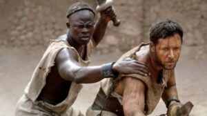 djimon hounsou and russell crowe in gladiator