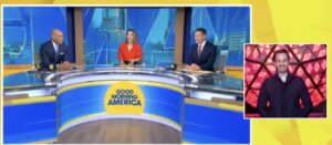 Good Morning America fill-in host Whit Johnson was caught making a comment about kissing on Friday's episode