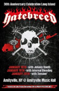 HATEBREED Announces Long Island Club Residency To Celebrate 30th Anniversary