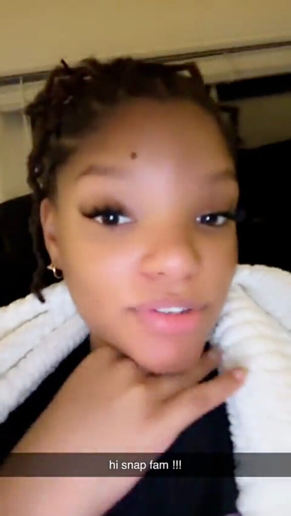 Halle Bailey took to social media to ask fans how their holiday break was going