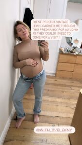 Hilary Duff has shown off her large baby bump in a new selfie posted to her Instagram Stories