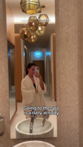 Sofia visits a spa every day