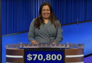 Juveria Zaheer is owning it on Jeopardy!, winning the Second Chance contest in a blowout