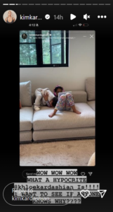 Kim Kardashian Calls Sister Khloé A Hypocrite For Allowing Her Son To Wear His Shoes On The Couch